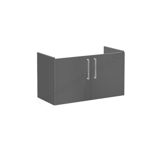 VitrA Root Flat Washbasin Unit Anthracite High Gloss; without washbasin