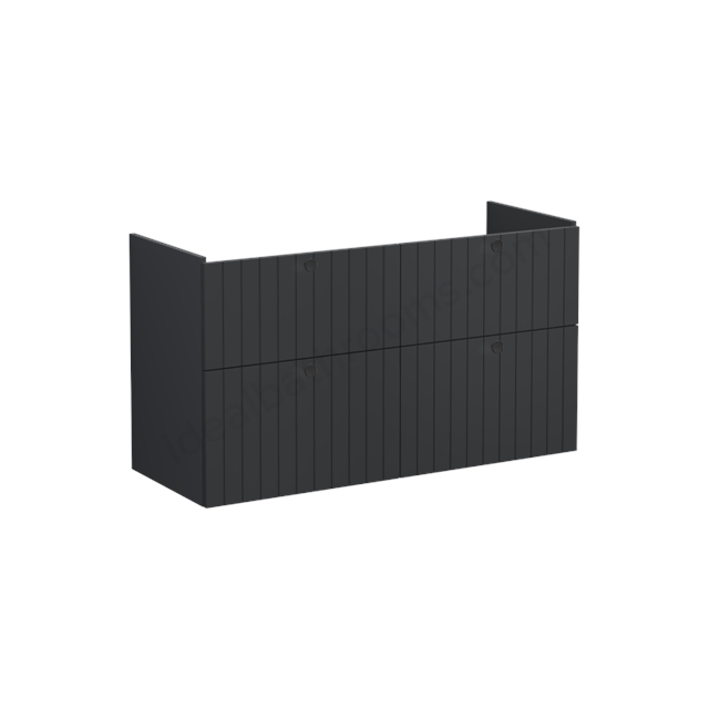 VitrA Root Groove Washbasin Unit Matt Graphite; without washbasin