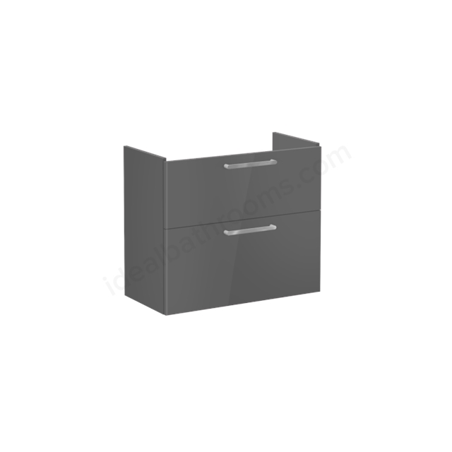 VitrA Root Flat Washbasin Unit Anthracite High Gloss; without washbasin