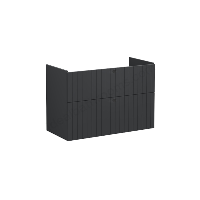 VitrA Root Groove Washbasin Unit Matt Graphite; without washbasin