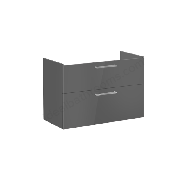 VitrA Root Flat Washbasin Unit Anthracite High Gloss; without washbasin