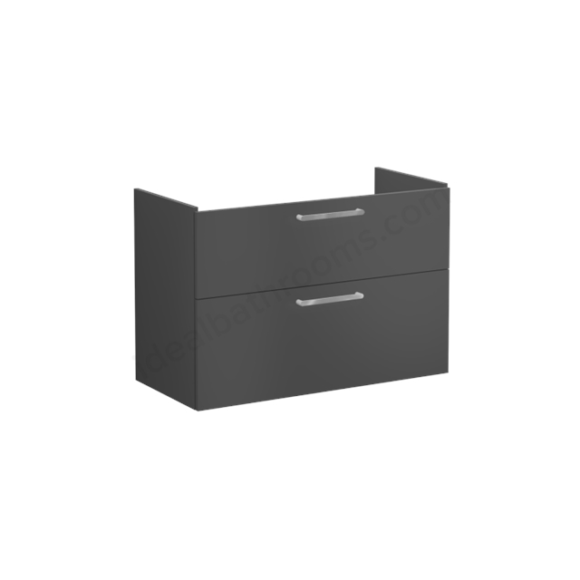 VitrA Root Flat Washbasin Unit Matt Storm Grey; without washbasin