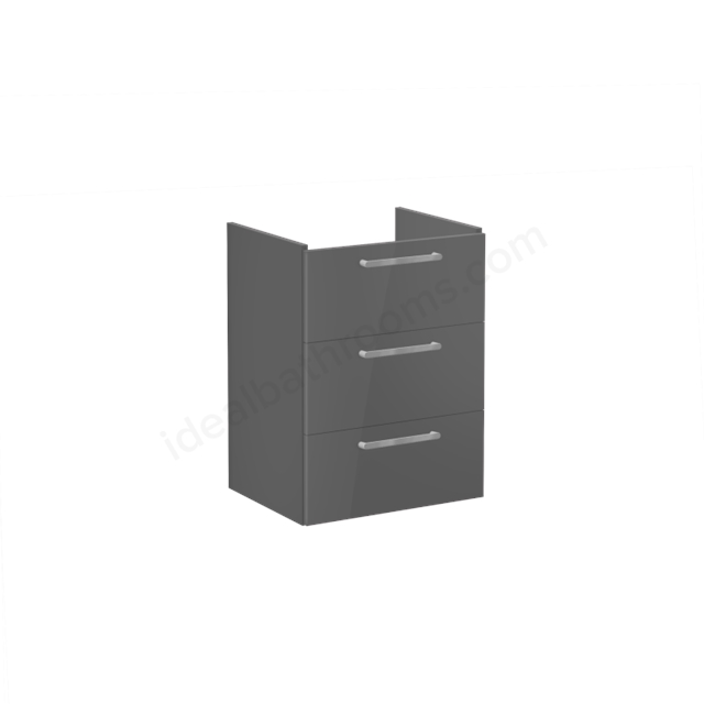 VitrA Root Flat Washbasin Unit Anthracite High Gloss; without washbasin