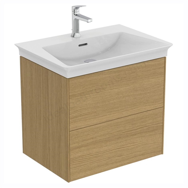 Ideal Standard Conca 600mm Wall Mounted Vanity Unit - Light Oak