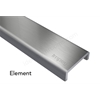 Impey Linear 800mm Element Vertical Outlet Drain - Brushed Stainless Steel