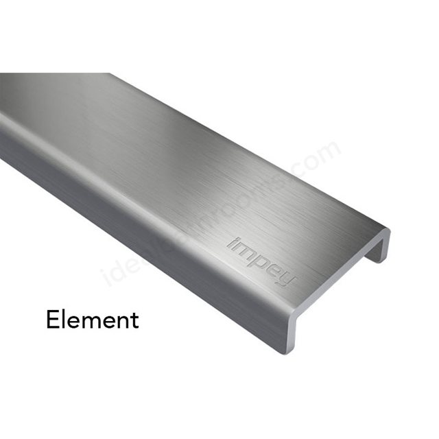 Impey Linear 800mm Element Vertical Outlet Drain - Brushed Stainless Steel