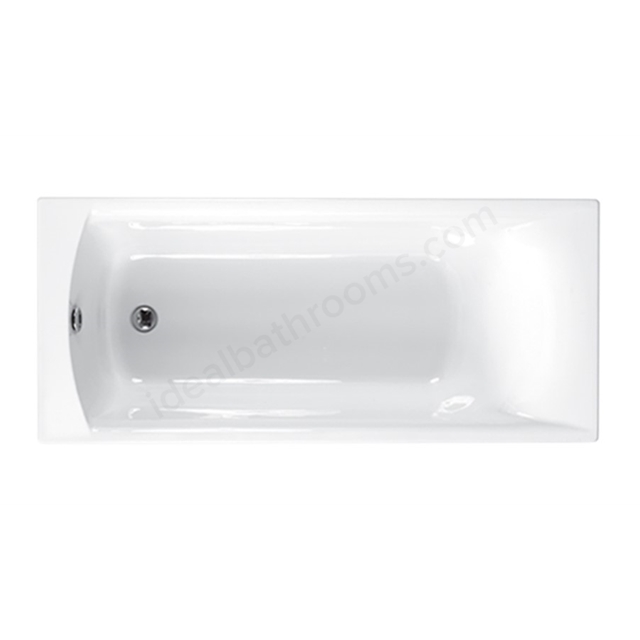 Carron Delta 1600 x 700mm Carronite Bath w/ Twin Grips - White