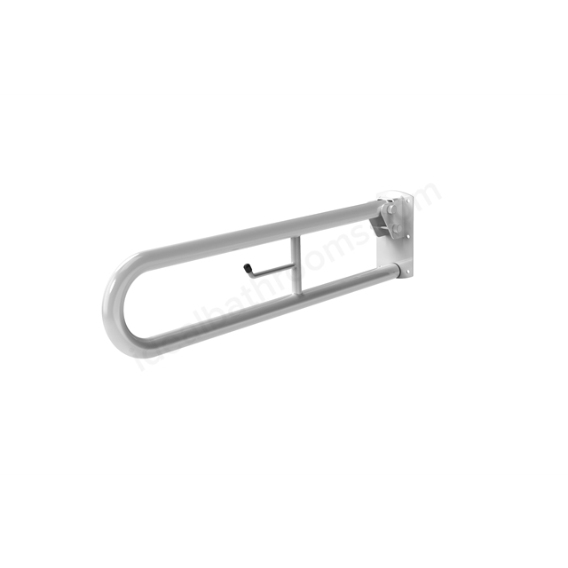 Fitzroy Of London 800mm Steel Hinged Rail w/ Lift & Lock - White