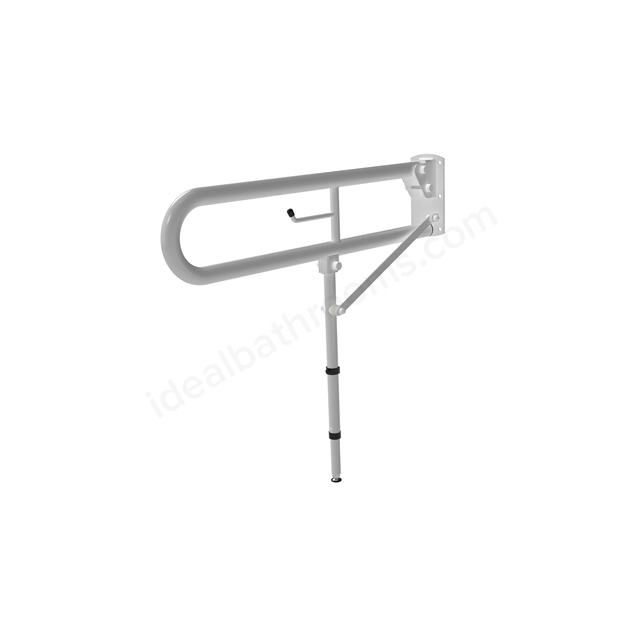 Fitzroy Of London 800mm Steel Hinged Rail w/ Leg Lift & Lock - White