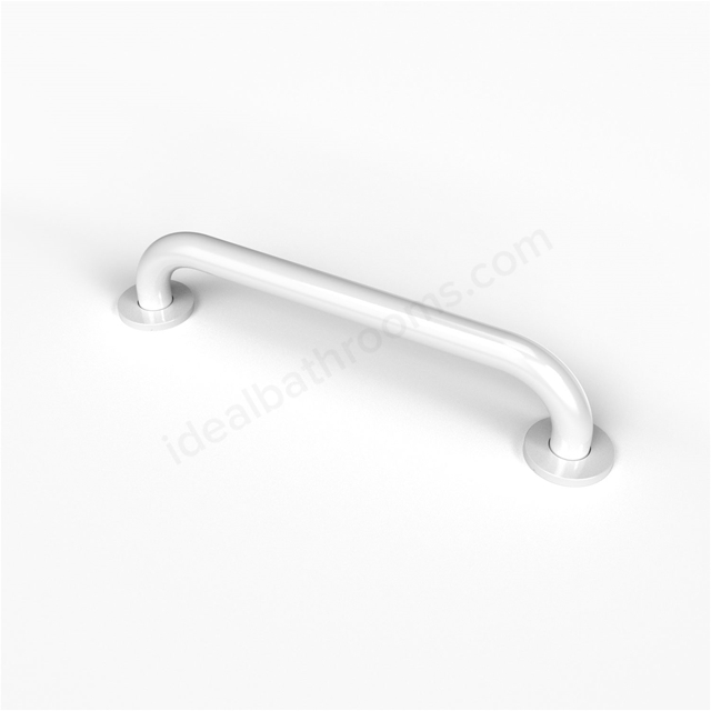 Fitzroy Of London 450mm Concealed Grab Rail - Stainless Steel - White