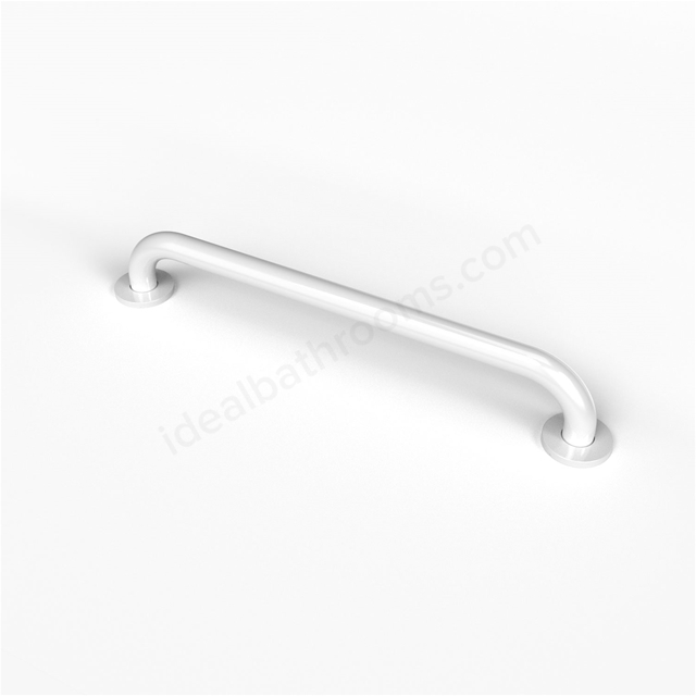Fitzroy Of London 600mm Concealed Grab Rail - Stainless Steel - White