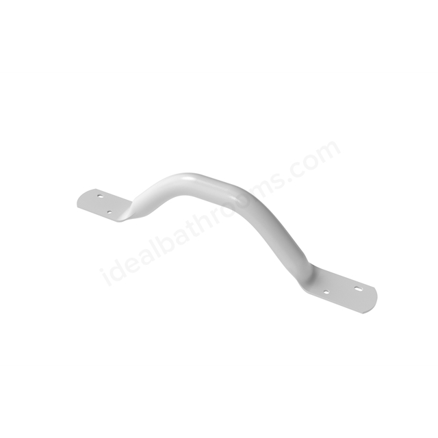 Fitzroy Of London 300mm Flat Ended Steel Grab Rail  - White