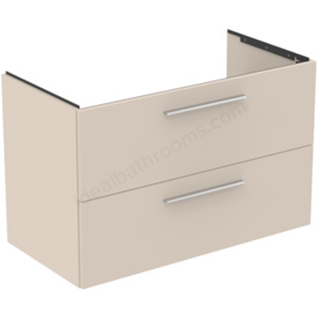 Ideal Standard i.Life B 1000 x 500mm Vanity Unit w/ 2 Drawers & Left Hand Basin - Sand Beige Matt