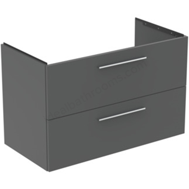 Ideal Standard i.Life B 1000 x 500mm Vanity Unit w/ 2 Drawers & Left Hand Basin - Quartz Matt Grey