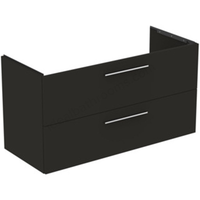 Ideal Standard i.Life B 1200 x 500mm Vanity Unit w/ 2 Drawers & Left Hand Basin - Carbon Grey Matt