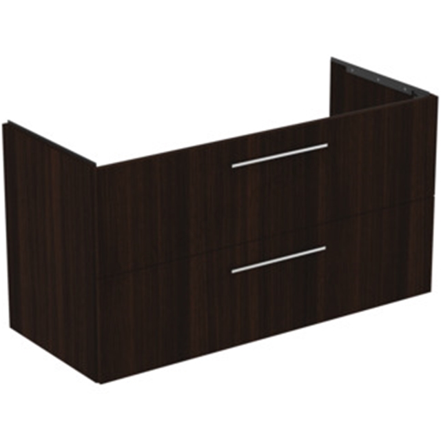 Ideal Standard i.Life B 1200 x 500mm Vanity Unit w/ 2 Drawers & Left Hand Basin - Coffee Oak