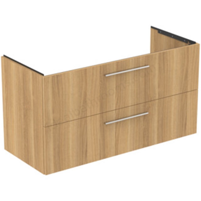 Ideal Standard i.Life B 1200 x 500mm Vanity Unit w/ 2 Drawers & Right Hand Basin - Natural Oak
