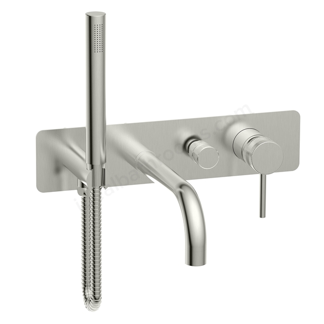 Scudo CoreWall Mounted Bath Shower Mixer - Brushed Nickel