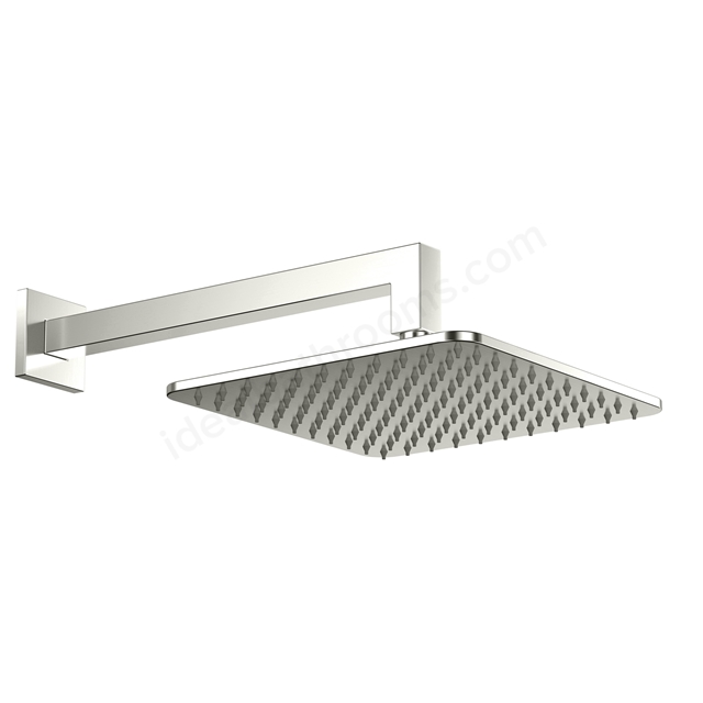 Scudo Shower Arm & Square Shower Head - Brushed Nickel