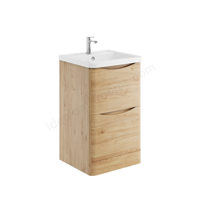 Scudo Bella 500mm Floorstanding Vanity Unit - Davos Oak