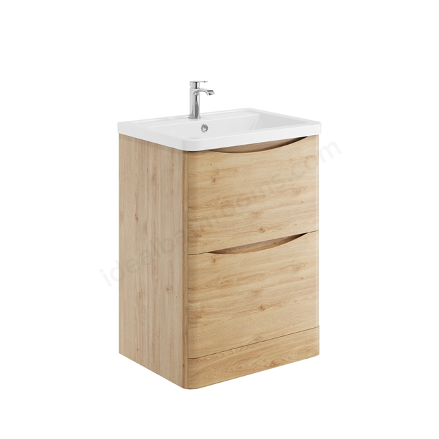 Scudo Bella 600mm Floorstanding Vanity Unit - Davos Oak