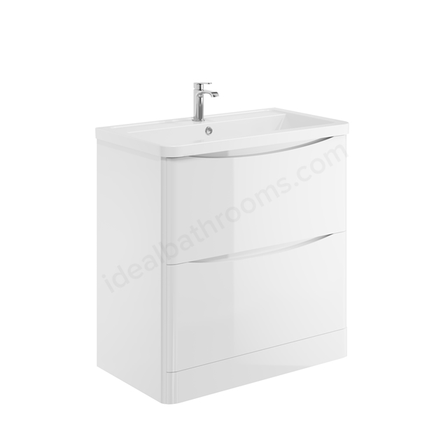 Scudo Bella 800mm Floorstanding Vanity Unit - Gloss White