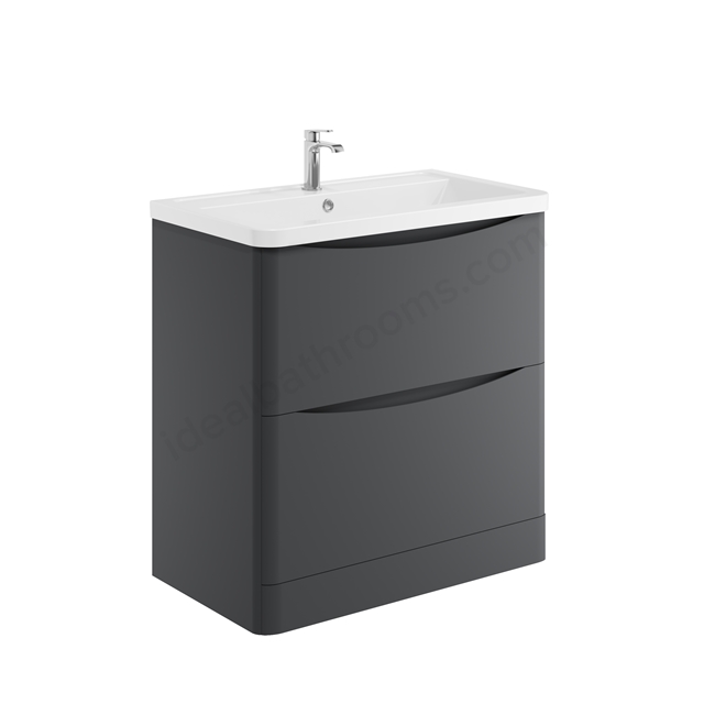 Scudo Bella 800mm Floorstanding Vanity Unit - Matt Grey