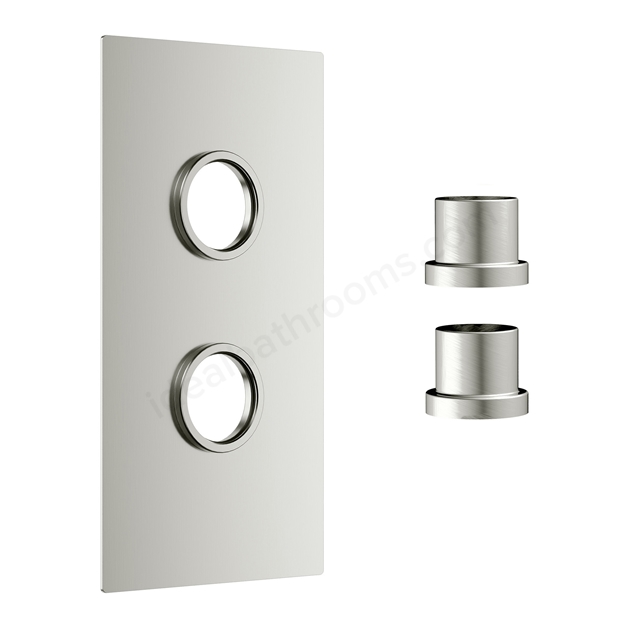 Scudo Core 2 Outlet Concealed Plate w/ Sleeve - Brushed Nickel