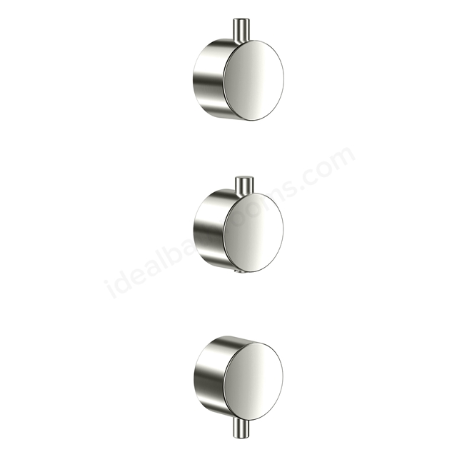 Scudo Core Concealed Plain Handle - 3 Pack (1 Thermo 2 Flow) - Brushed Nickel