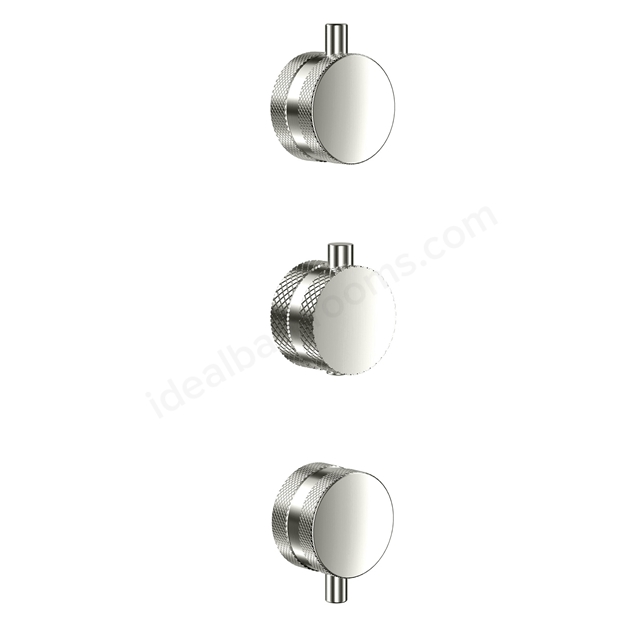 Scudo Core Concealed Knurled Handle - 3 Pack (1 Thermo 2 Flow) - Brushed Nickel