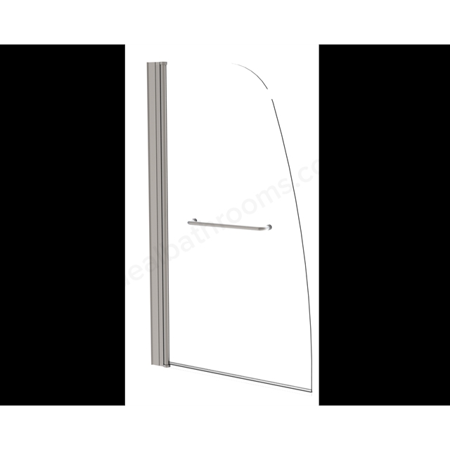 Roman Haven6 1500mm x 850mm Angled Pivoting Bath Screen w/ Towel - Chrome