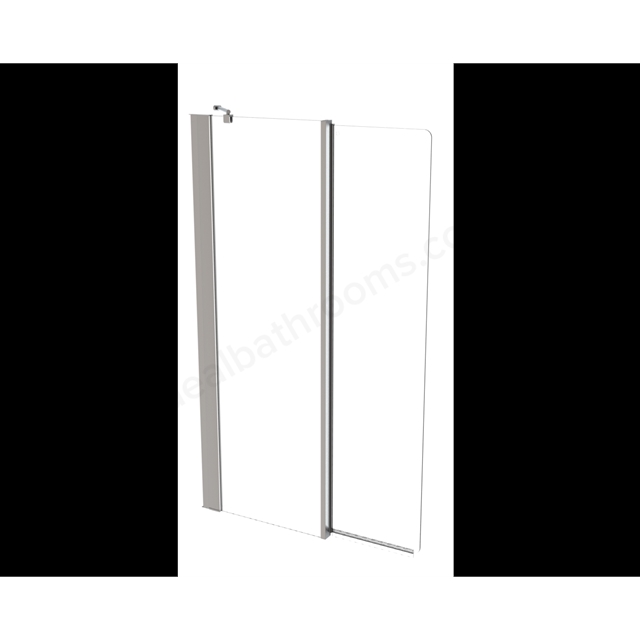 Roman Haven6 1500mm x 910mm Inward Folding Bath Screen  - Chrome