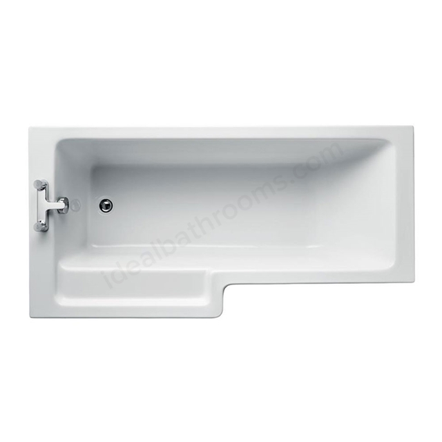 Ideal Standard Tempo Cube 1700mm Idealform Plus+ Shower Bath; Left Handed; 0 Tap Holes - White