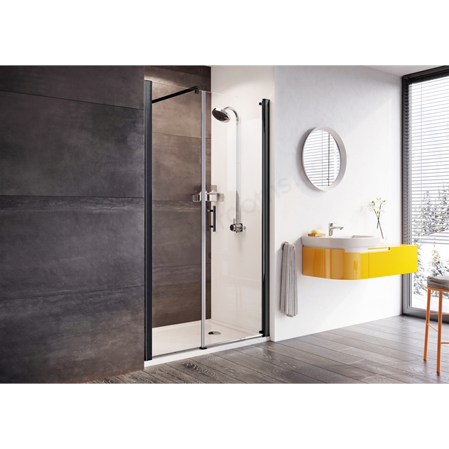 Roman Innov8 Pivot Door for 1 lnline Alcove <1200 - Black
