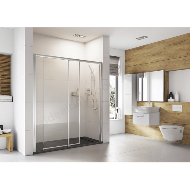 Roman Haven6 Level Access Slider - Right Hand 1200mm - Chrome