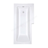 Vitra NEON L-Shape Shower Bath; 1700x850mm; Left Handed; 0 Tap Hole; White