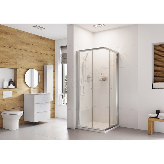 Roman Haven6 Corner Entry 800 x 800mm - Chrome