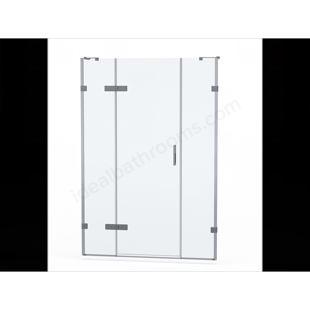 Roman Liberty Inline panels for alcove 1200mm - Polished Nickel