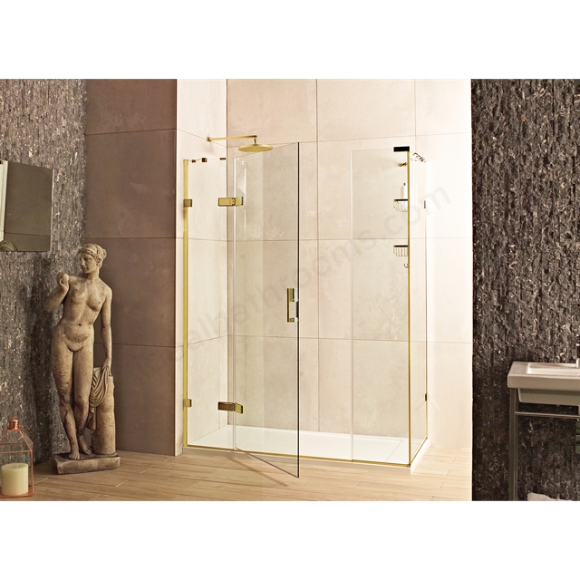 Roman Liberty Hinged Door for 2 inlines corner - Brushed Brass