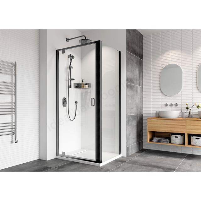 Roman Haven8 Pivot Door 900mm - Black