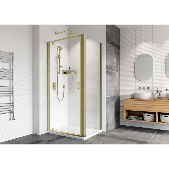 Roman Haven8 Pivot Door 800mm - Brushed Brass