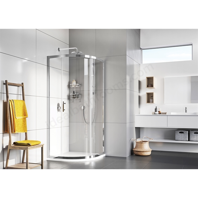 Roman Innov8 One Door Quad 900 x 900 - Chrome