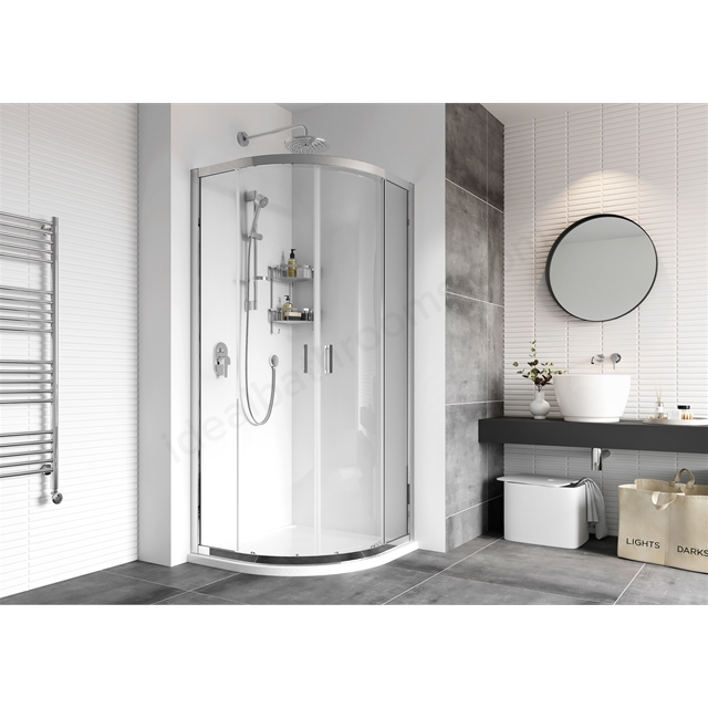 Roman Haven8 2 Door Quad 900 x 900mm - Chrome