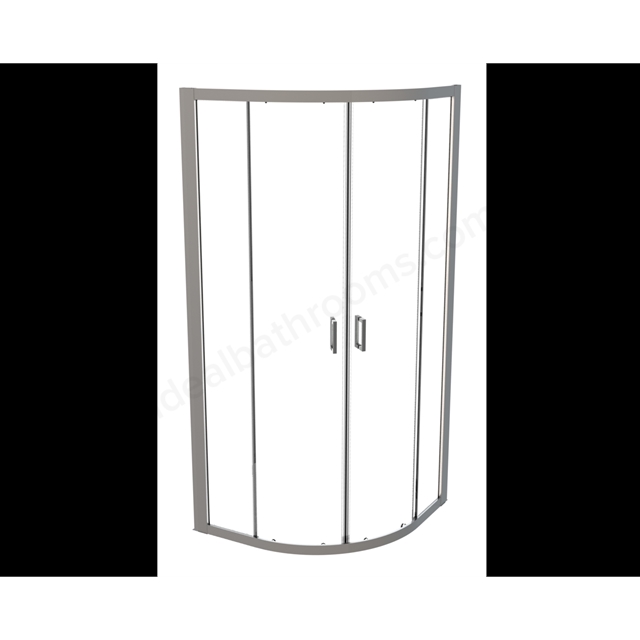 Roman Haven8 2 Door Offset Quad 800 x 1000mm - Chrome