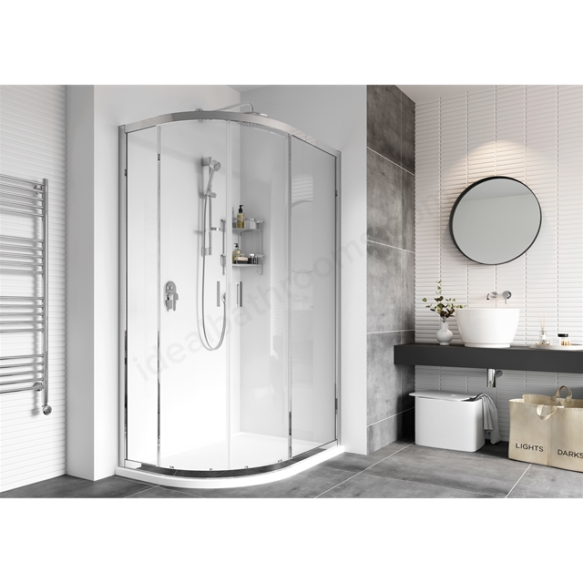 Roman Haven8 2 Door Offset Quad 900 x 1200mm - Chrome