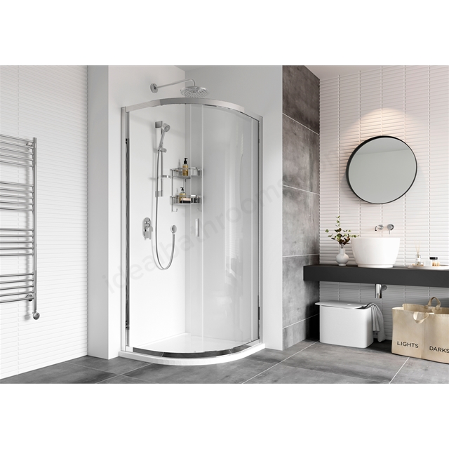 Roman Haven8 1 Door Quad 900 x 900mm - Chrome