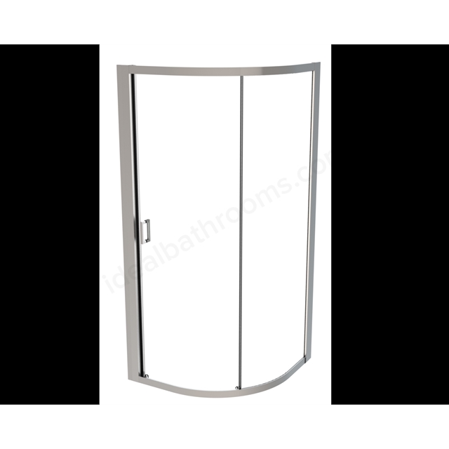 Roman Haven8 1 Door Offset Quad 900 x 1200mm - Chrome