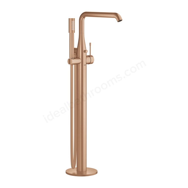 Grohe Essence Floorstanding Single Lever Bath Mixer w/ Hand Shower - Brushed Warm Sunset