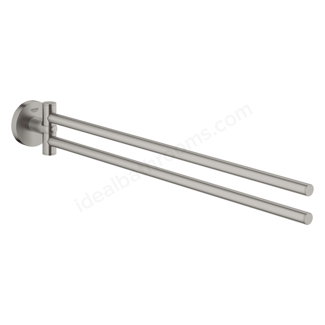 Grohe Essentials Double Towel Bar - Supersteel