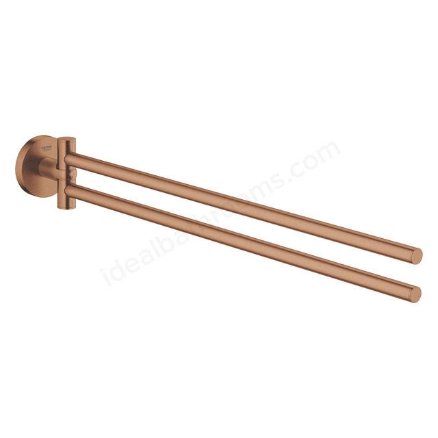 Grohe Essentials Double Towel Bar - Brushed Warm Sunset